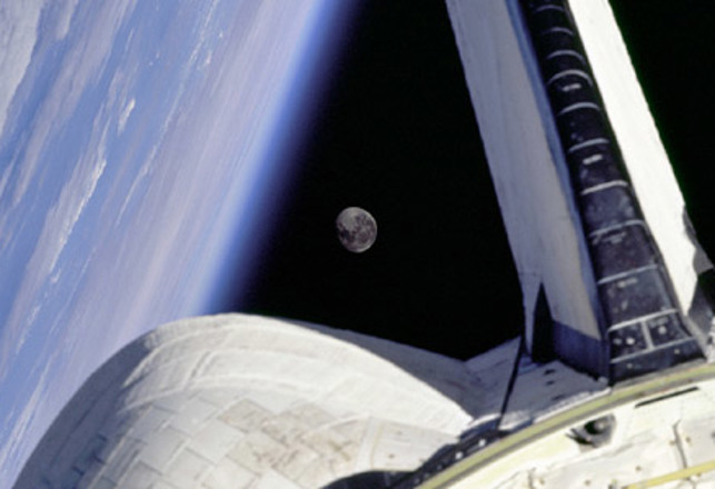 The Earth and the Moon: a Rare Perspective
