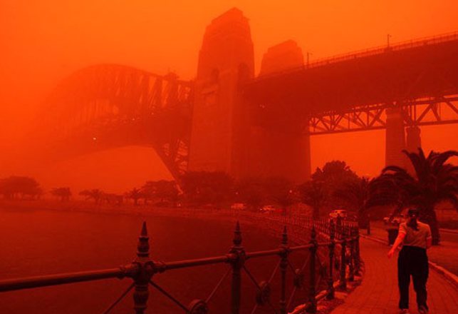 Sydney Turns the Color of Mars