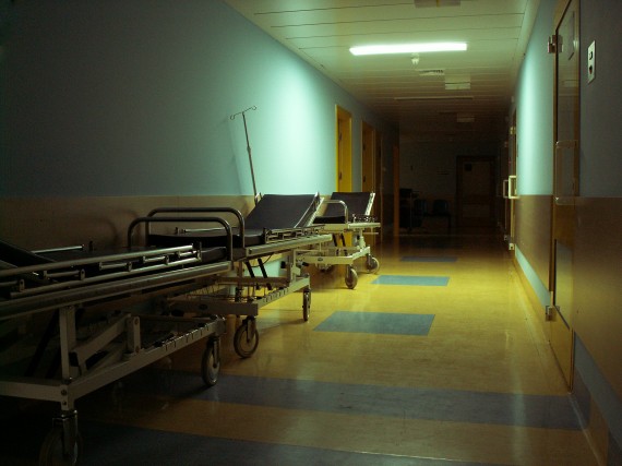 creepy hospital corridor
