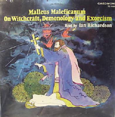 3 MALLEUS MALEFICARUM WITCHCRAFT DEMONOLOGY RECORD - OCCULT RECORD LP, MALLEUS MALEFICARUM ON WITCHCRAFT DEMONOLOGY AND EXORCISM.. CAEDMON TC 1434. Year 1974