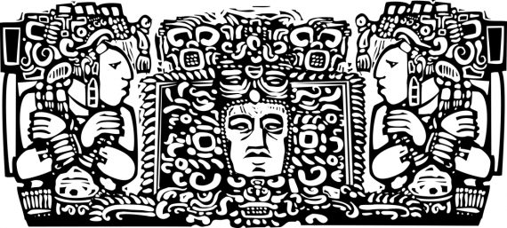 Maya Triptych Woodblock A