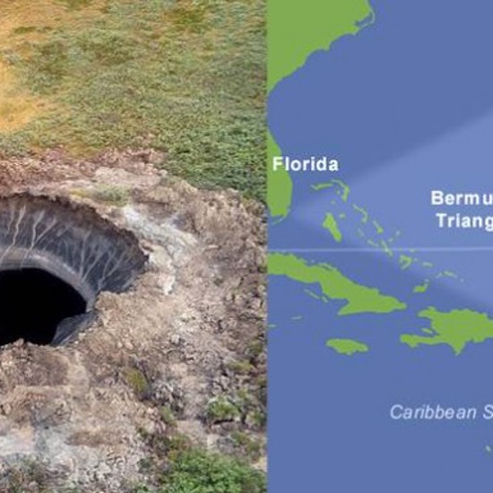 Siberian Holes May Be Related to the Bermuda Triangle