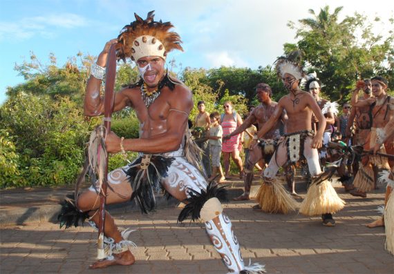 rapa nui male dancers at parade tapati festival 570x397