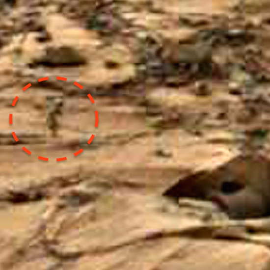Small Human and Prehistoric Creature Spotted on Mars