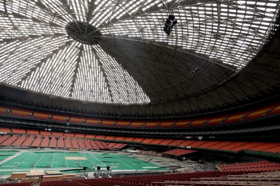 interior of the Houston Astrodome 570x379