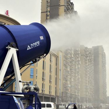 China Tries to Blast Smog Out of the Sky with Water Cannons