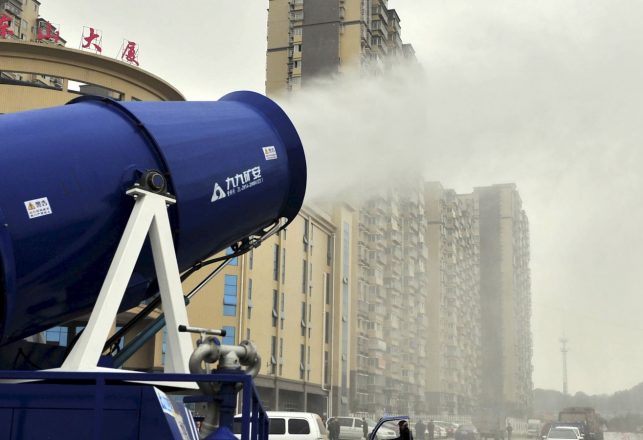 China Tries to Blast Smog Out of the Sky with Water Cannons