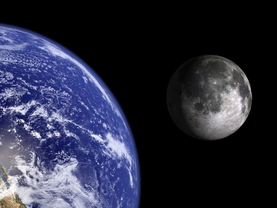 Earth and Moon.
