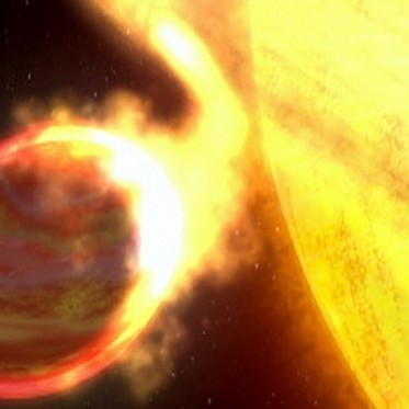 Newborn Star is Quickly Consuming Young Giant Planet