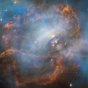 Hubble Captures Amazing Image of the Heart of the Crab Nebula