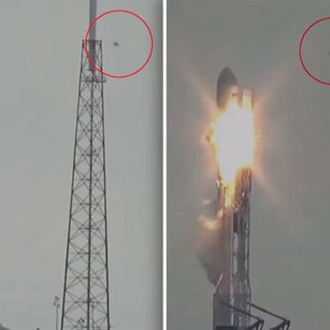 UFO Spotted at SpaceX Explosion