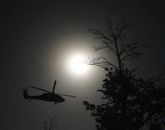 UFO sightings are often accompanied by sightings of mysterious unmarked helicopters.