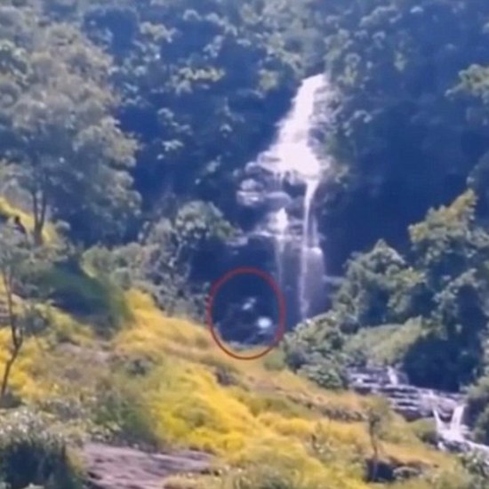 Bigfoot Spotted Showering in an Indonesian Waterfall
