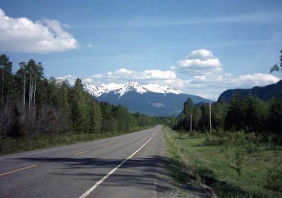 A section of Highway 16 which runs between Prince George and Prince Rupert in British Columbia 570x401