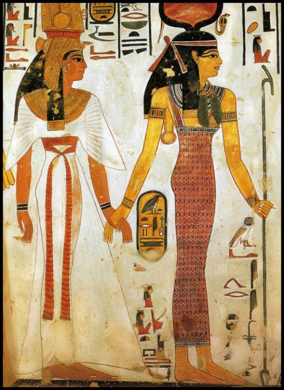 Nefertari with Isis 570x783