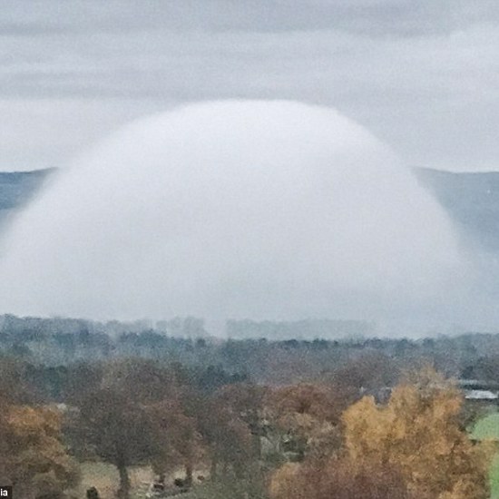 Strange Foggy Dome Appears Over North Wales