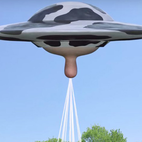 Strange Ad Shows UFO Squirting Milk Into Mouths of Children