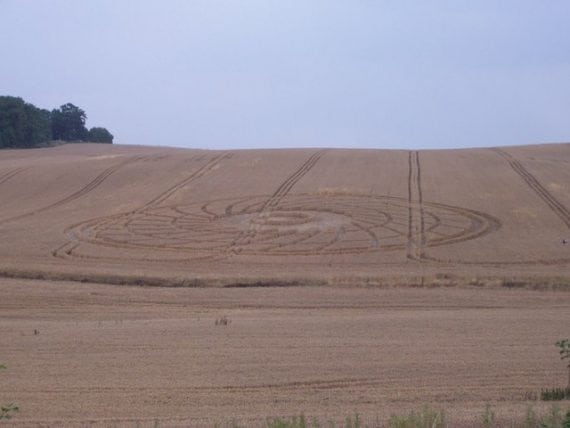 Crop Circle near Chartley Manor Farm   geograph org  uk   1442011 570x428