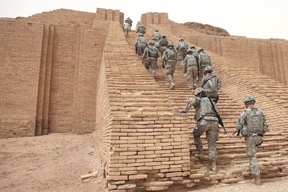 1485212605962 US Soldiers climbing the Ziggurat of Ur