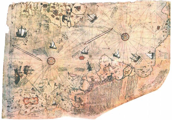 the piri reis map of world in 1513