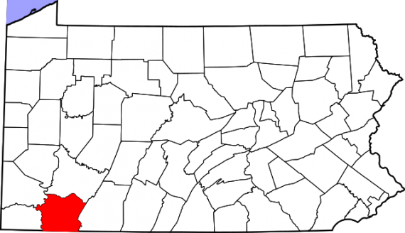 640px Map of Pennsylvania highlighting Fayette County svg  570x328