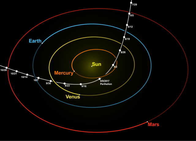 800px Oumuamua orbit at perihelion 640x461