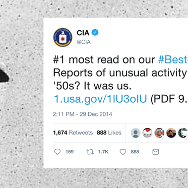 UFOs and Odd “Vibraniums”: A Look at the CIA’s Weird Tweeting Habit