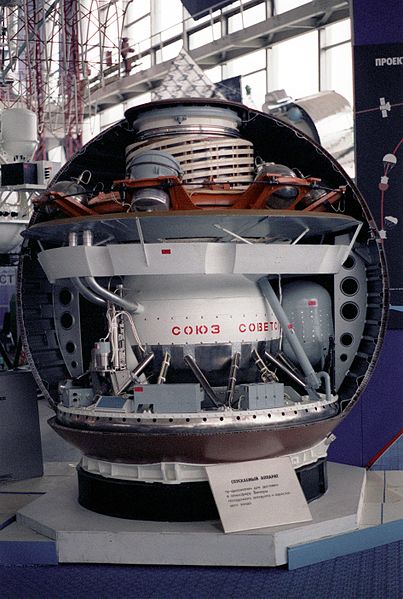 403px Cut away model of a Soviet communications satellite