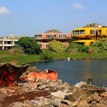 Taking A Look At The Strange Deserted Town With UFO-Shaped Houses