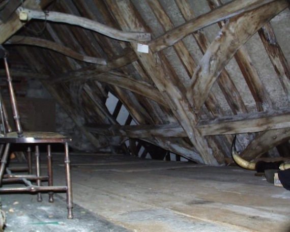The attic at the Ancient Ram Inn