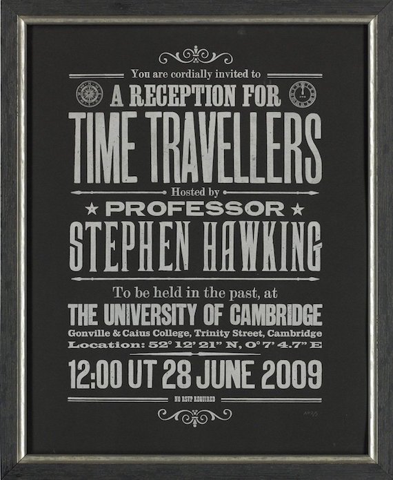 invitation stephen hawking time travellers reception 1
