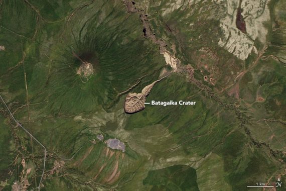 Batagaika crater NASA 570x380