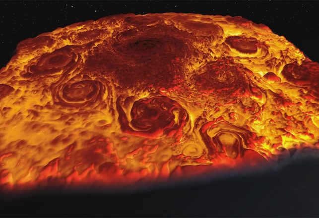 NASA Releases Photo Of Red Cyclones On Jupiter Resembling A “Pepperoni Pizza”