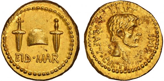 42 B C  EID MAR gold coin 570x282