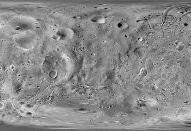 Phobos and Deimos May Have Originated From a Larger Shattered Moon