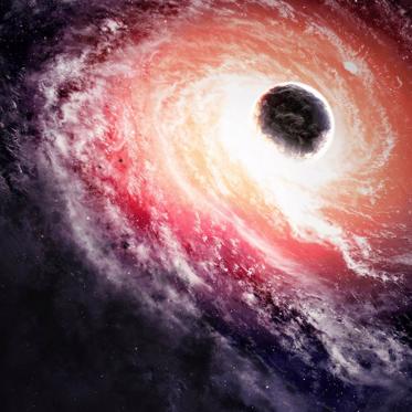 A Supermassive Black Hole is Speeding Through Universe Trailing Newborn Stars