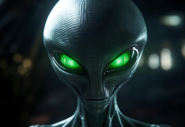 Seven-Foot Green-Eyed Aliens, Cat Video from Space, Reindeer Superpowers, AI Spirit Mediums and More Mysterious News Briefly